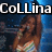Pixelated image of a person in motion with large text reading 'CoLLina' above, set against a blue and dark background.