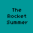 Four variations of a teal background with pixelated text "The Rocket Summer" displayed in different white and black arrangements.