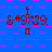 Blue background with pink square patterns; four identical red icons with 'S-HOPE' text and 'II' below, arranged in a