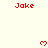 Red pixelated text and heart symbols on a light background with partial gray overlay.
