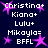 Dark blue background with white text and purple star shapes arranged in a pattern
