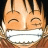 Pixelated anime-style character with closed eyes and wide grin, next to black background with white text reading 'Anime IM' and 'com'