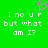 Green background with white pixelated text reading 'i no ur but what am I?' and a pink pixelated heart symbol above the text.
