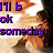 Pixelated anime-style icon with four distinct sections showing text and character faces, including purple text reading "I'll be ok someday" and "do u luv me?"