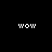 Four quadrants display the word 'WOW' in white pixelated text against black, brown, orange, and dark brown backgrounds.