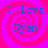 Four identical display 'I Love Ryan' text over a pink and purple spiral background with blue pixelated lettering