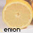 A static image of a lemon slice with the word 'lemon' below it, displayed in multiple positions