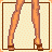 Pixel art contact sheet showing a blonde female character with sunglasses on head in multiple poses and body parts, including legs, torso, and faces, with text "A Ali" and "Alicia" below.