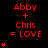 Red text and heart symbols on black background with animated heart count changes across three