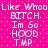 Pixelated text on a bright pink background with white dots, displaying repeated phrases in blocky font.