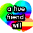 A colorful heart-shaped background with text reading "a true fiend will" over a rainbow gradient, transitioning to a green background with "give you their yucky green popsicle," then a pink heart with "so you can have their," followed by a striped pink background with "yummy pink one," and ending with two ice cream bars.