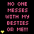 Pixelated text in pink reads "NO ONE MESSS WITH MY BESTIES OR ME!!!" on black background with yellow star icons, animated to increase star count.