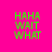 Green pixelated text 'HAHA WAIT WHAT' on bright pink background with yellow bars shifting positions across frames.