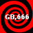 Four identical red and black spiral patterns with white text 'GB,666' overlaid on each spiral.
