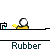 Animated sequence of a white ball on yellow base with text changes and cyan particle effects across four