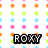 A static icon with a white background patterned by repeating colored squares in orange, green, blue, and pink arranged in vertical