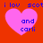 Red background with four pink hearts arranged in a , each containing blue text reading "and carli" and surrounded by repeated blue text "i lov scot i lov scot"
