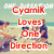 A four- of pixelated images showing beach scenes, group photos, and text overlays with 'Cyamik Loves One Direction' in red lettering