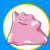 A split-screen animated contact sheet showing a pink Pokémon character on the left and green text reading "Original Icons .com" on the right against contrasting backgrounds.