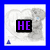 Four square display sequential text over a grayscale image of a couple embracing within a heart outline, with a small blue triangle in the bottom-left corner of each