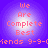 Four identical circular icons with purple gradient backgrounds display pink text reading "We Are Complete Best" and partial text "iends 9-9-" below, arranged in a