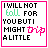 identical pixel art icons with text "I WILL NOT FALL FOR YOU BUT I MIGHT LITTLE" and pink heart symbols, each bordered in bright pink