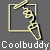 Two animated frames of a yellow stick figure icon inside square borders with "Coolbuddy" text below, showing motion from leaning to crouching.