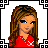 A 4x4 contact sheet of pixel art frames showing a softball player character with varying poses and text, including close-ups of the face, torso, legs, and full body in red uniform with white pants.