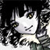 Pixelated grayscale image of a stylized animal face with large eyes and a small mouth, set against a dark background with lighter surrounding shapes.