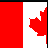Animated contact sheet of a Canadian flag icon with red and white colors, showing frame-by-frame changes in maple leaf opacity and position across 10 sampled frames arranged in a 4x3 grid layout.
