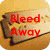 Two side-by-side animated frames of a buddy icon showing text over a textured background with visible bleed effects.