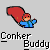 Pixel art animation of a character in blue clothing holding a red and green object that emits flames, with separate frames showing the character's pose changes and flame effects.