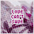 Pixelated icon with 'LIVE CAN'T SAVE' text in pink and blue, animated heart shapes floating against a purple-toned background.