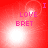 Red background with four identical showing pink text 'I LOVE BRET' and a bright white light effect, each containing one circular lens flare