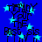 Blue background with scattered light blue stars and repeated dark blue text reading "TRY MY THE BEST SIS" in a pixelated font.