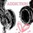Black and white headphones with pink accents on a white background, featuring partial text at the top.