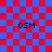 Red and blue checkered background with four instances of 'OSM' text in black, each paired with a purple overlay that changes shape across observations