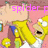 Animated sequence of Homer Simpson in yellow shirt and blue pants, mouth open in surprise, with pink text overlays reading 'spider p' and 'what ever spider pig'.