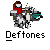 A 4x4 contact sheet of pixelated animated frames showing a horse and rider icon with varying colors, sizes, and animation states against a gray background.