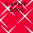 Red background with white diamond lattice pattern and four identical text blocks reading 'summer 2008' in black pixelated font.
