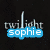 Two distinct text-based buddy icons on black backgrounds with a red heart-shaped object held by hands in the upper right.