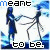 Animated sequence of two figures holding hands against a blue and white background with text 'meant' above and 'to be.' below.
