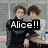 Four- of pixelated images with text overlays: two people with brown hair, a person with short dark hair, and a blue fish character