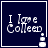 Dark blue square icon with white text "I Love Colleen" and a small pixelated tower-like shape in the bottom right corner.