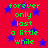 Red background with blue stars and green text repeating 'forever only last a little while' in pixelated font.