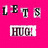 Pixelated icon with 'LET'S HUG!' text, varying background colors across four