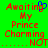 Green background with red pixelated text reading 'Awaiting My Prince Charming NOT' and a blue pixelated heart symbol above 'Awaiting' on the left side.