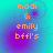 Four identical pixelated display orange text on a cyan-to-purple gradient background with subtle circular patterns