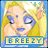 Animated pixel art fairy icon with closed eyes and blue facial markings, displaying sequential frame changes in a contact sheet layout.