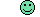 Green pixelated smiley face with black eyes and mouth, paired with white pointing hand icons in various positions against a gray background.